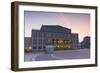 Opera House in Augustusplatz at dawn, Leipzig, Saxony, Germany, Europe-Ian Trower-Framed Photographic Print