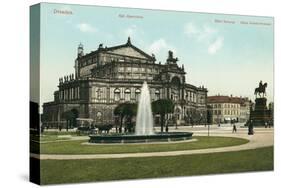 Opera House in Old Dresden, Germany-null-Stretched Canvas