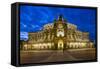 Opera House (Semperoper Dresden), Dresden, Saxony, Germany-Jon Arnold-Framed Stretched Canvas