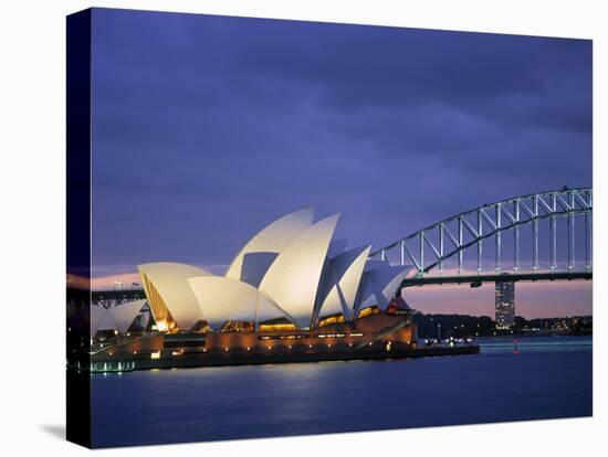 Opera House, Sydney, Nsw, Australia-Walter Bibikow-Stretched Canvas