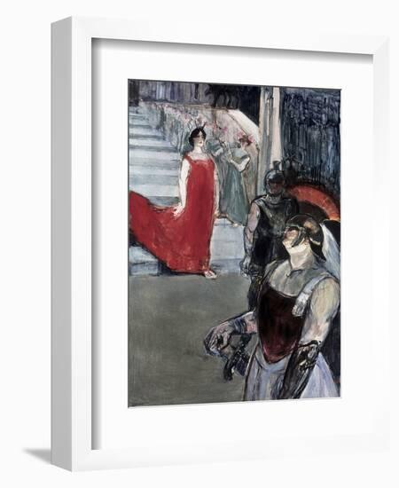 Opera Messalina at Bordeau-Henri de Toulouse-Lautrec-Framed Giclee Print