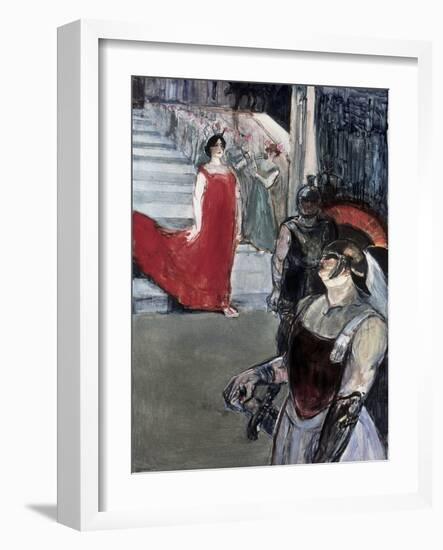Opera Messalina at Bordeau-Henri de Toulouse-Lautrec-Framed Giclee Print