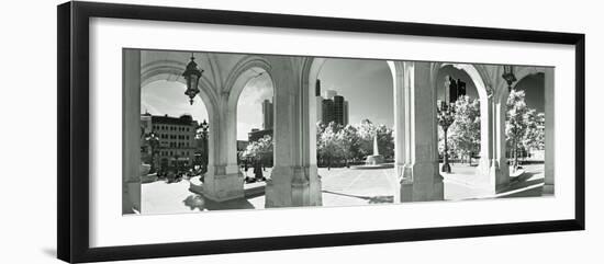 Opera Overlooking the Financial District, Frankfurt, Hesse, Germany-null-Framed Photographic Print