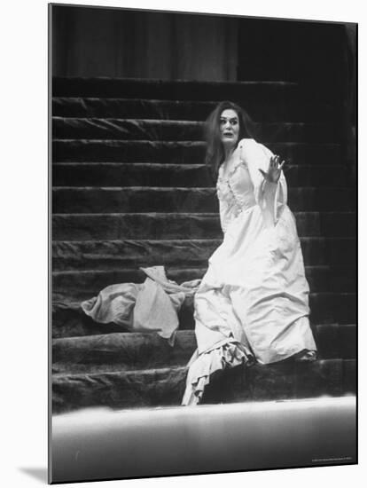 Opera Singer Joan Sutherland in the Title Role of "Lucia Di Lammermoor" at the Metropolitan Opera-Alfred Eisenstaedt-Mounted Premium Photographic Print