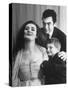 Opera Singer Joan Sutherland with Her Family backstage in "Lucia Di Lammermoor"-Alfred Eisenstaedt-Stretched Canvas