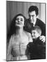 Opera Singer Joan Sutherland with Her Family backstage in "Lucia Di Lammermoor"-Alfred Eisenstaedt-Mounted Premium Photographic Print