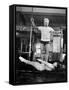 Opera Singer Roberta Peters Balancing Her Trainer, Joseph Pilates, on Her Operatic Breadbasket-Michael Rougier-Framed Stretched Canvas
