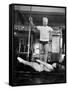 Opera Singer Roberta Peters Balancing Her Trainer, Joseph Pilates, on Her Operatic Breadbasket-Michael Rougier-Framed Stretched Canvas