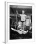 Opera Singer Roberta Peters Balancing Her Trainer, Joseph Pilates, on Her Operatic Breadbasket-Michael Rougier-Framed Premium Photographic Print
