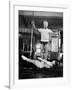 Opera Singer Roberta Peters Balancing Her Trainer, Joseph Pilates, on Her Operatic Breadbasket-Michael Rougier-Framed Premium Photographic Print