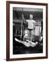 Opera Singer Roberta Peters Balancing Her Trainer, Joseph Pilates, on Her Operatic Breadbasket-Michael Rougier-Framed Premium Photographic Print