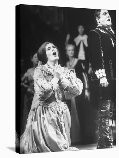 Opera Singers Joan Sutherland and Richard Tucker in "Lucia Di Lammermoor" at the Metropolitan Opera-Alfred Eisenstaedt-Stretched Canvas