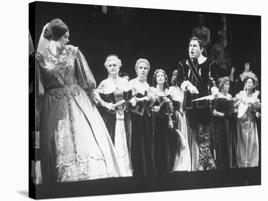 Opera Singers Joan Sutherland and Richard Tucker in "Lucia Di Lammermoor" at the Metropolitan Opera-null-Stretched Canvas