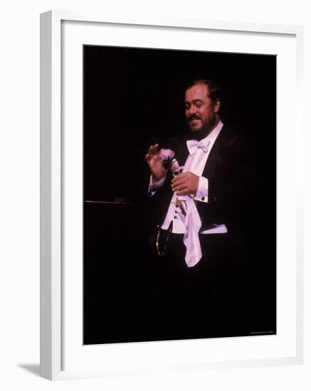 Opera Star Luciano Pavarotti in Concert-Ted Thai-Framed Premium Photographic Print