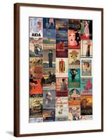 Opera Vintage Style Poster Collage-null-Framed Poster