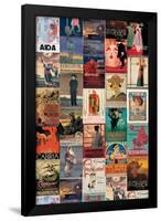 Opera Vintage Style Poster Collage-null-Framed Poster