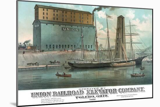 Operated by Union Railroad Elevator Company-Calvert Lithograph Co-Mounted Art Print