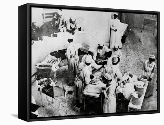 Operating Room Scene at Johns Hopkins Hospital-null-Framed Stretched Canvas