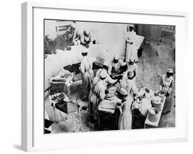 Operating Room Scene at Johns Hopkins Hospital-null-Framed Photographic Print