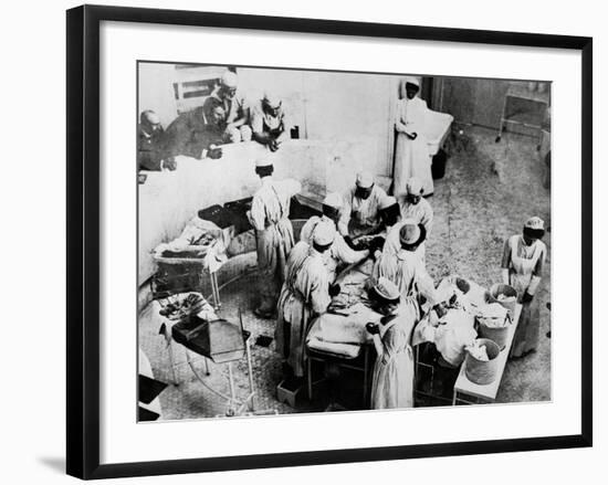 Operating Room Scene at Johns Hopkins Hospital-null-Framed Photographic Print