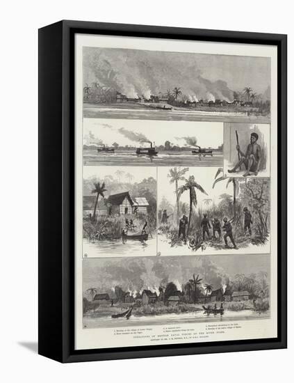 Operations of British Naval Forces on the River Niger-null-Framed Stretched Canvas