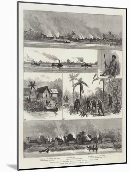 Operations of British Naval Forces on the River Niger-null-Mounted Giclee Print