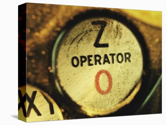 Operator Button on Telephone-Robert Llewellyn-Stretched Canvas