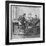 Operator Receiving a Message in Morse Code on an Electric Printing Telegraph, 1887-null-Framed Giclee Print