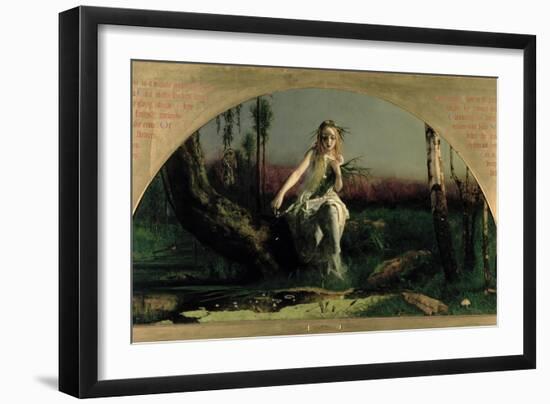 Ophelia, 1852-Arthur Hughes-Framed Giclee Print