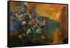 Ophelia Among the Flowers-Odilon Redon-Framed Stretched Canvas