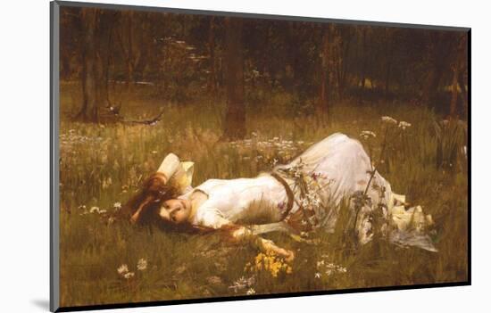 Ophelia, c.1889-John William Waterhouse-Mounted Art Print