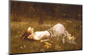 Ophelia, c.1889-John William Waterhouse-Mounted Art Print