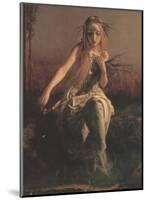 Ophelia (detail)-Arthur Hughes-Mounted Art Print