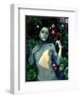 Ophelia Immortal (Nude)-Jasmine Becket-Griffith-Framed Art Print