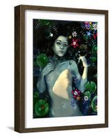 Ophelia Immortal (Nude)-Jasmine Becket-Griffith-Framed Art Print