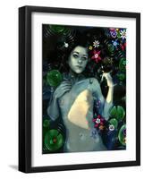 Ophelia Immortal (Nude)-Jasmine Becket-Griffith-Framed Art Print