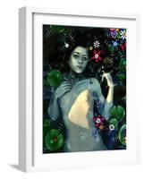 Ophelia Immortal (Nude)-Jasmine Becket-Griffith-Framed Art Print