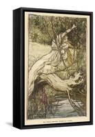 Ophelia in Distress-Arthur Rackham-Framed Stretched Canvas