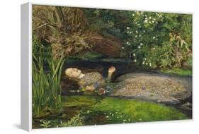 Ophelia-John Everett Millais-Framed Stretched Canvas