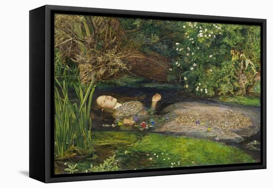 Ophelia-John Everett Millais-Framed Stretched Canvas