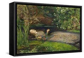 Ophelia-John Everett Millais-Framed Stretched Canvas