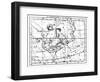 Ophiuchus and Serpens Constellations, 1729-Science Source-Framed Giclee Print