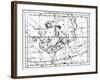 Ophiuchus and Serpens Constellations, 1729-Science Source-Framed Giclee Print