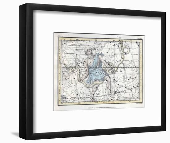 Ophiuchus and Serpens Constellations, 1822-Science Source-Framed Giclee Print