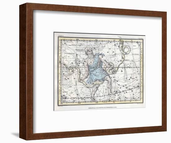 Ophiuchus and Serpens Constellations, 1822-Science Source-Framed Giclee Print