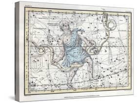 Ophiuchus and Serpens Constellations, 1822-Science Source-Stretched Canvas