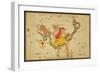Ophiuchus and Serpens Constellations, 1825-Science Source-Framed Giclee Print