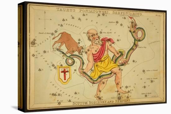 Ophiuchus and Serpens Constellations, 1825-Science Source-Stretched Canvas