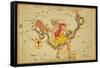 Ophiuchus and Serpens Constellations, 1825-Science Source-Framed Stretched Canvas