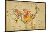 Ophiuchus and Serpens Constellations, 1825-Science Source-Mounted Giclee Print